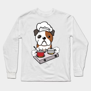 Funny Bulldog is cooking Long Sleeve T-Shirt